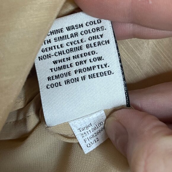 Lela Rose Target Neiman Marcus Crochet Lined‎ Sleeveless Blouse Black Tan Large - Picture 9 of 9